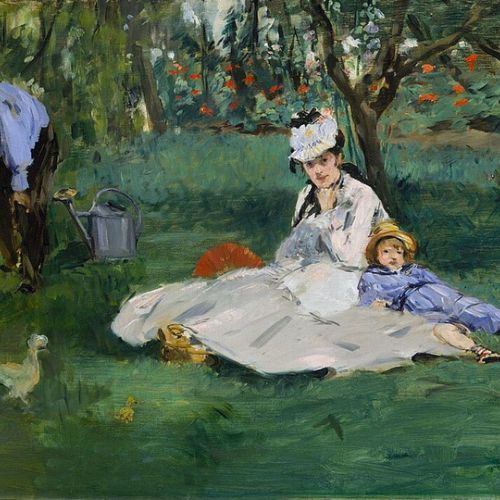 Painting on order: faithful copy of The Monet Family in their Garden at Argenteuil by Édouard Manet