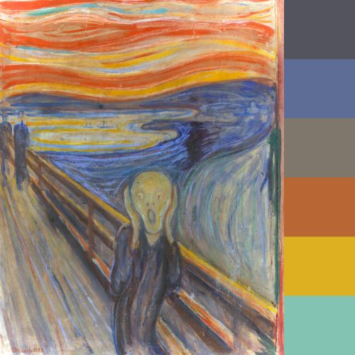 Signature colors in Munch’s “The Scream”