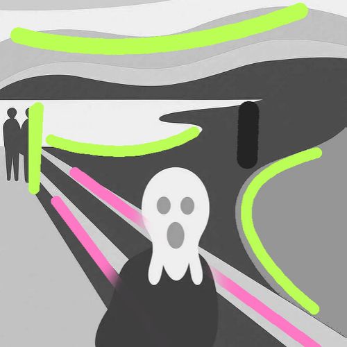 Value organization and focal point in Munch’s “The Scream”