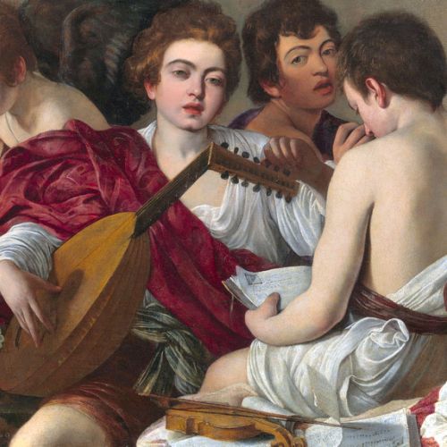 Copy of the painting The Musicians after Caravaggio