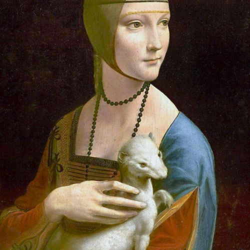 Custom copy of Lady with an Ermine by Leonardo da Vinci, handmade