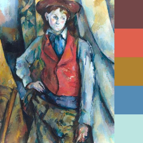 Major tones in Cézanne’s “The Boy in the Red Vest”
