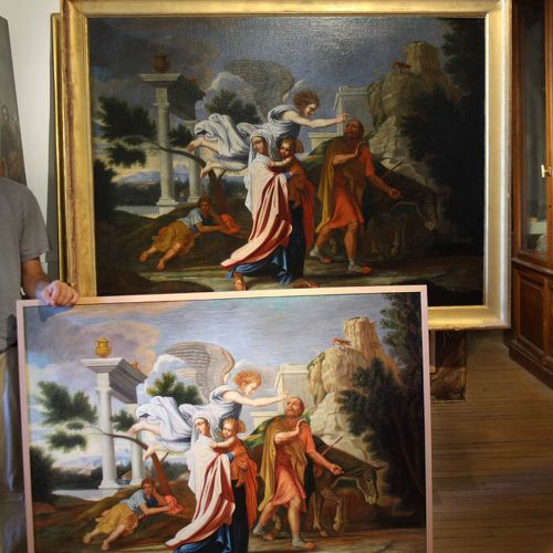 Museum copy compared to the original — high-precision oil work
