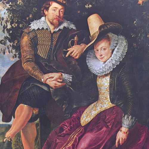 Have the masterpiece Self-Portrait with Isabella Brant, First Wife by Peter Paul Rubens reproduced, oil painting