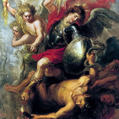 Looking for an artist to reproduce Saint Michael Expelling Lucifer and the Rebel Angels by Rubens, hand-painted