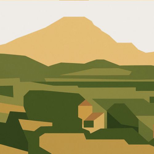 Simplified masses in Cézanne’s “Mont Sainte-Victoire”