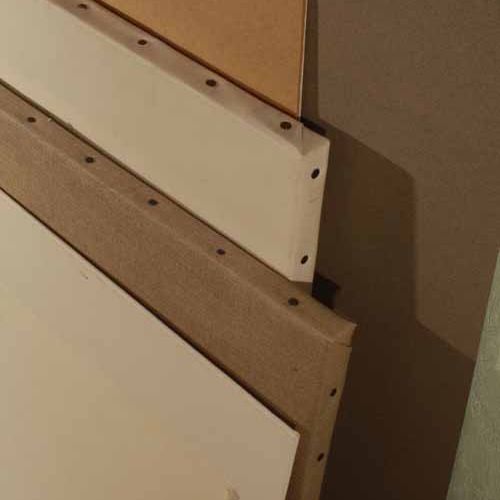 Canvas stretched on a traditional wooden frame — ready to hang