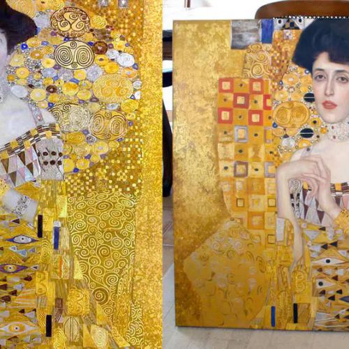 hand-painted oil reproduction, elegantly integrated into interior décor