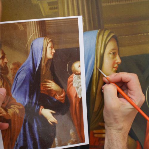 detailed oil painting, precise and delicate reproduction