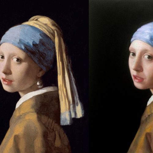 Girl with a Pearl Earring, faithful and refined reproduction