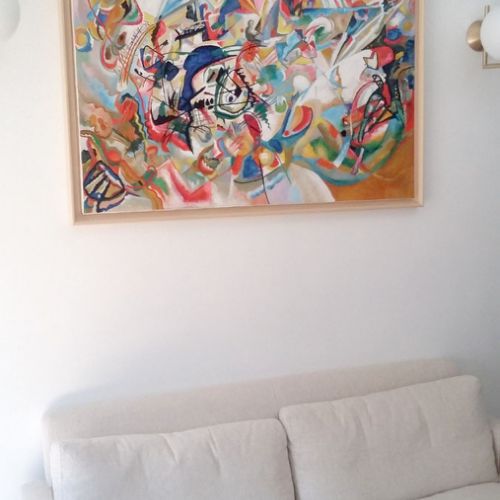 Painting commissioned to decorate a living room