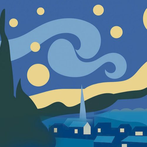 Visual structure in Van Gogh’s “The Starry Night”