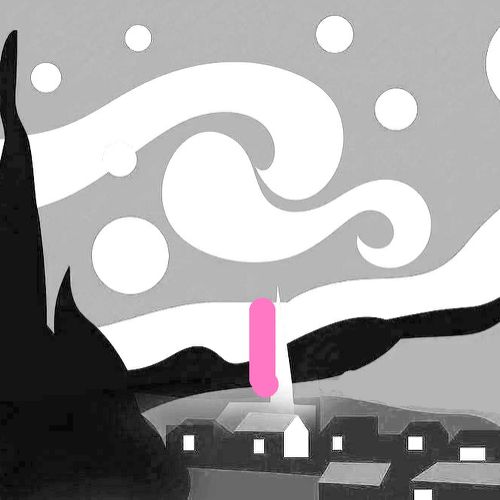 Light effects in Van Gogh’s “The Starry Night”