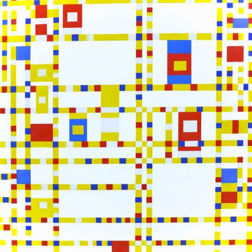 Modern painting by Piet Mondrian in hand-painted copy