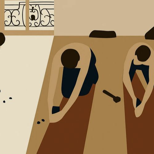 Color masses in Caillebotte’s “The Floor Scrapers”