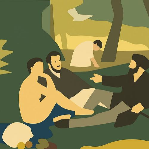 Organization of dominant shapes in Manet’s “Luncheon on the Grass”