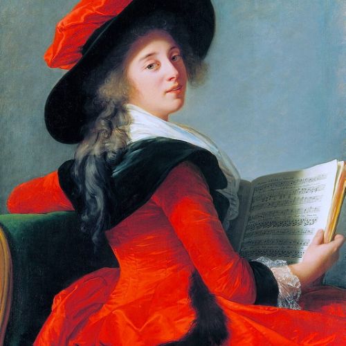 Have a reproduction on canvas of Baronne de Crussol by Vigée Le Brun painted