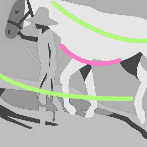 Lighting interplay in Sorolla’s “Bathing the Horse”