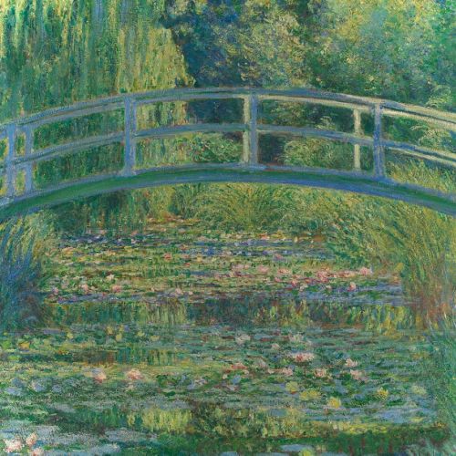 Faithful reproduction of Water Lily Pond, Green Harmony by Claude Monet, oil on canvas
