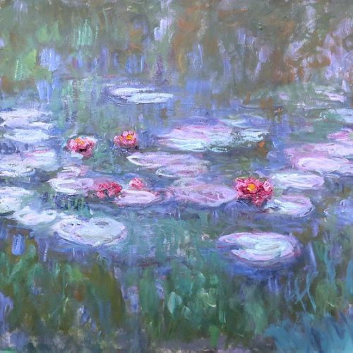 Handmade reproduction of Water Lilies painted by Claude Monet