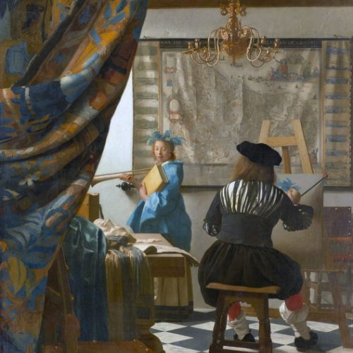 Request a copy of The Art of Painting by Johannes Vermeer, artisan reproduction