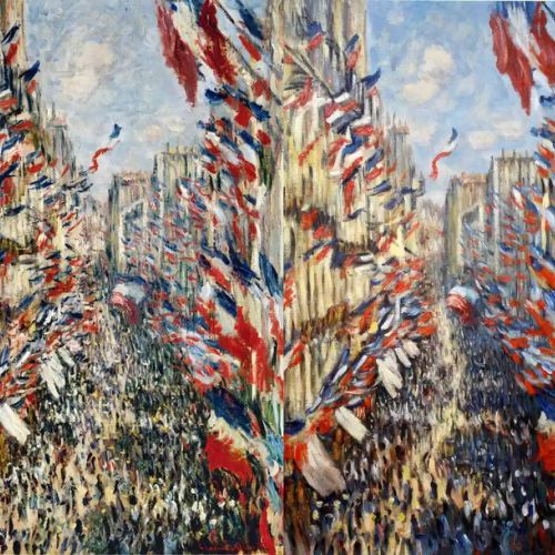 Monet — copy of the Impressionist painting highlighting vibration and colored light