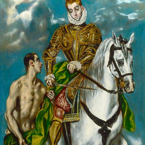 Master reproduction: St. Martin and the Beggar by Anonymous after El Greco, personalized painting