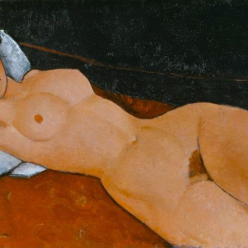 Realization of a copy of Reclining Nude by Amedeo Modigliani for interior decoration