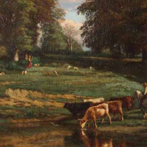 Painting demonstration: building volumes and colour