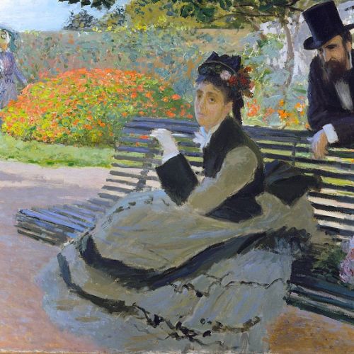 Oil copy of Camille Monet on a Garden Bench by Claude Monet, custom-made