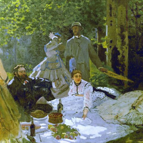 Oil reproduction on canvas of Luncheon on the Grass by Claude Monet, on order