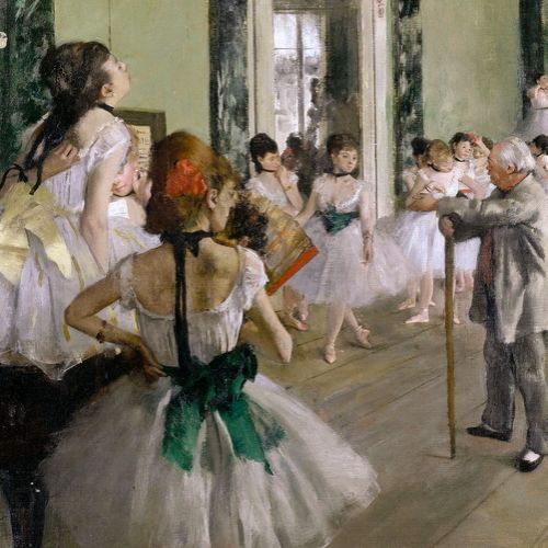 Reproduction of a famous painting: The Dance Class by Edgar Degas, commissioned painting