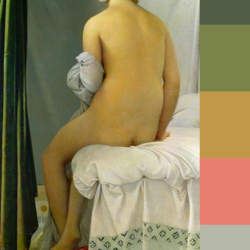 Dominant tones in Ingres’s “The Valpinçon Bather”