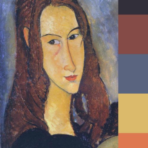 Color palette of Modigliani’s “Jeanne Hébuterne”