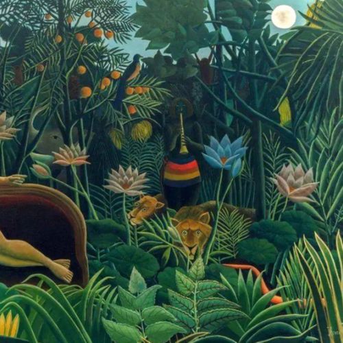 Dominant hues in Rousseau’s “The Dream”