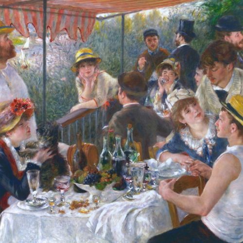 Example of a famous copied painting: Luncheon of the Boating Party by Auguste Renoir, customized painting