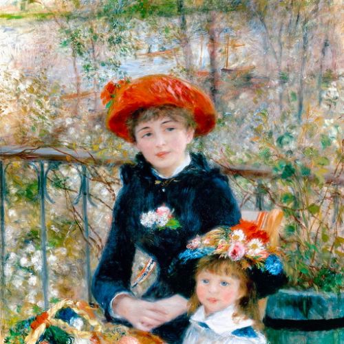 Order a reproduction of Two Sisters (On the Terrace) by Auguste Renoir, handmade painting