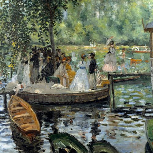 Have a reproduction of La Grenouillère by Auguste Renoir painted, oil on canvas