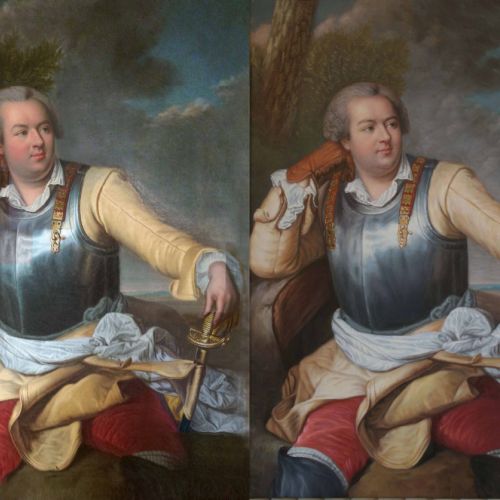 Military portrait — handmade oil replica preserving historical detail