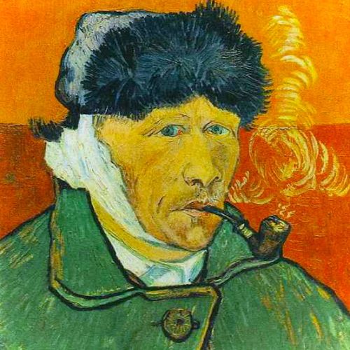 Have a classical painting copied: Self-Portrait with Bandaged Ear and Pipe by Van Gogh, oil on canvas