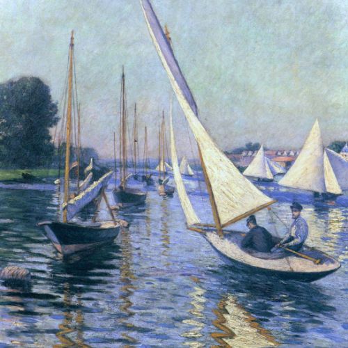 Regattas at Argenteuil copied after G. Caillebotte