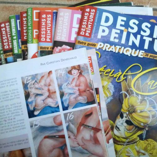 Painting lessons — step-by-step tutorials published in Dessin-Peinture magazine