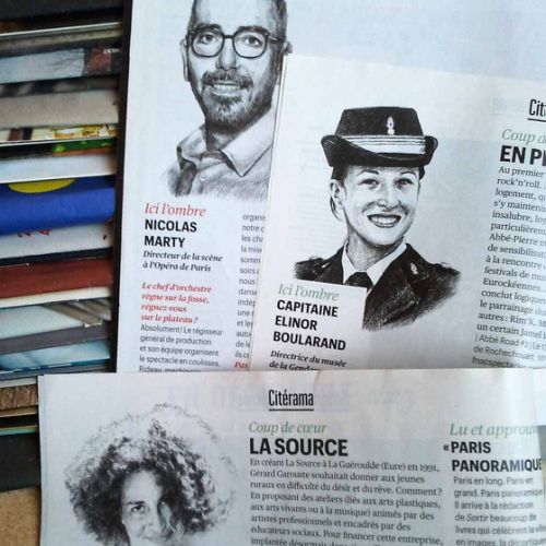 Series of portraits for Télérama — portrait work for the professional press