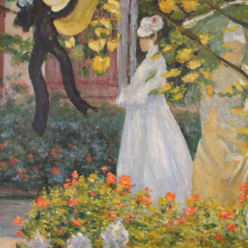 Detail of impressionist pictorial texture (The Luncheon)