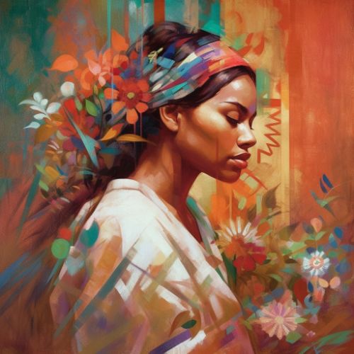 Digital creation — oil painting hand-painted on canvas, unique rendering