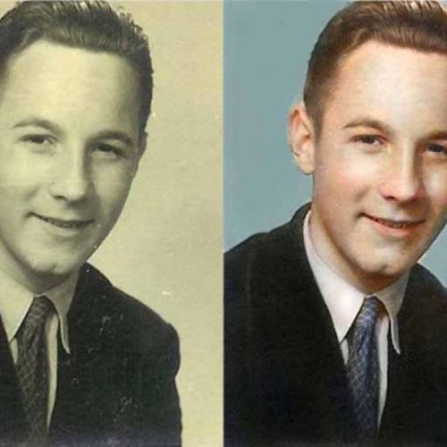 Preparatory colorization — example of color setup before oil painting