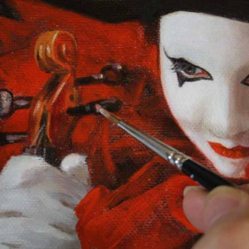 Custom artwork — handcrafted painting with meticulous detail and refined finish