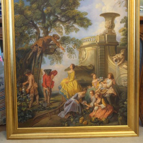 framed 18th-century reproduction, decorative richness recreated