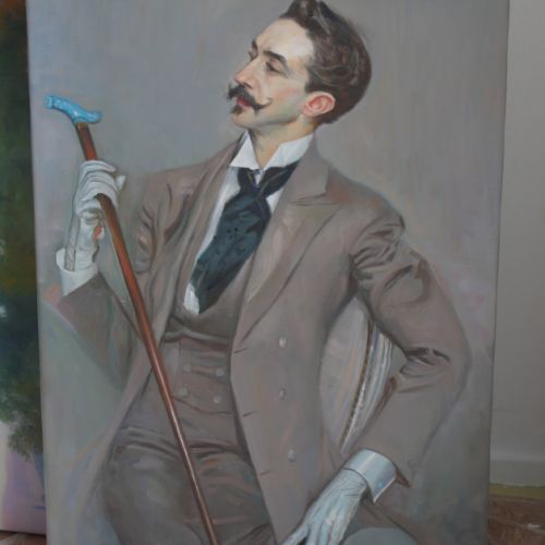 Portrait after Boldini, work on gesture