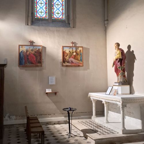 Series of fourteen oil copies on display — Saint-Michel Parish, Marseille